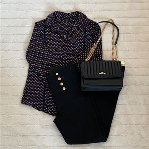 Ann Taylor Mixed Media Blouse